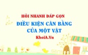 Điều kiện cân bằng của một vật lớp 10?